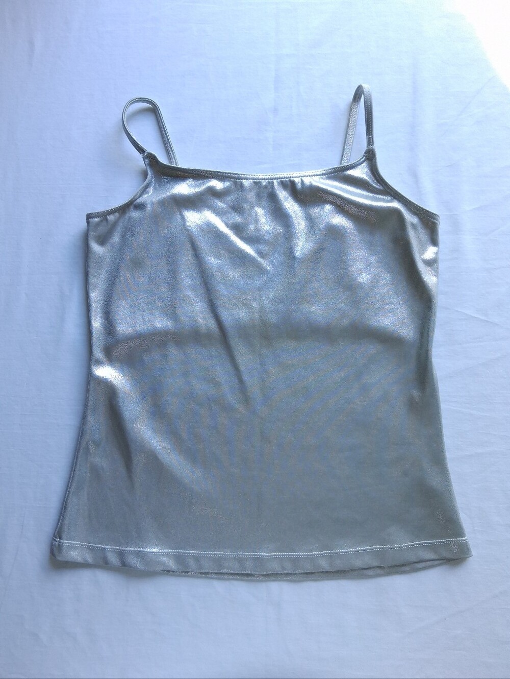 Balera Dancewear Silver Camisole Tank Top Metallic ML2703 Women's Size XL